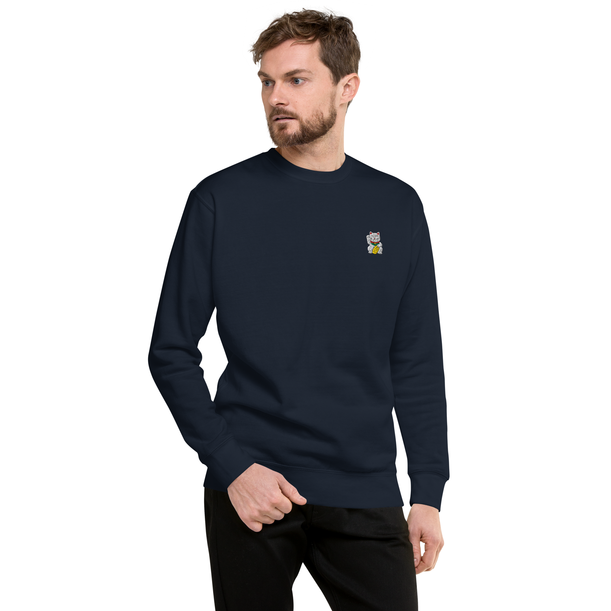 Unisex Glückskatze Premium Sweatshirt